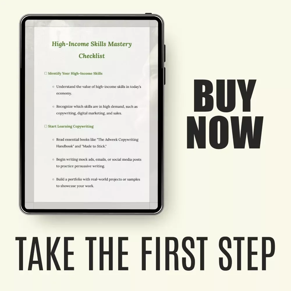 High-Income Skills Mastery Checklist – Step-by-Step Guide to Develop High Income Skills in Copywriting, Digital Marketing & Sales