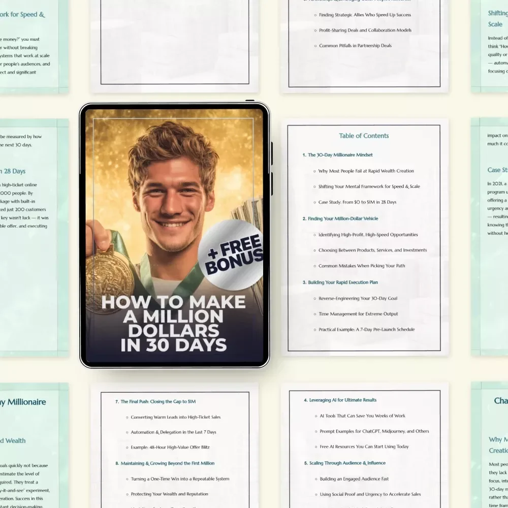How to Make a Million Dollars in 30 Days: The Ultimate Digital Guide for Rapid Wealth Creation