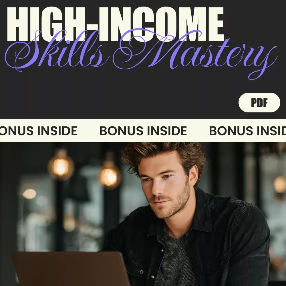 High-Income Skills Mastery Checklist | 5 high income skills Guide for Copywriting, Digital Marketing & Sales | Digital Download for Freelancers & Side Hustlers