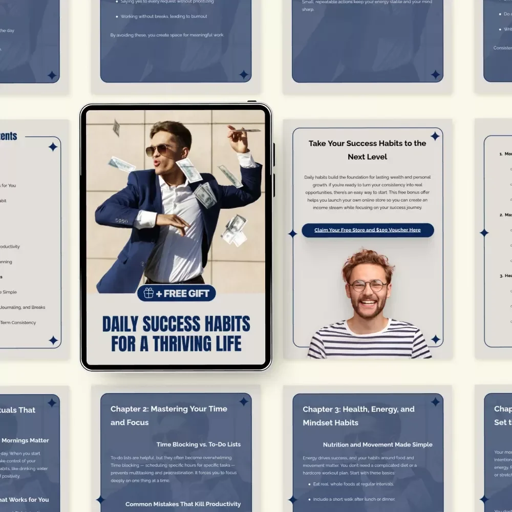 Daily Success Habits for a Thriving Life Guide - Transform Your Mornings, Boost Productivity, and Achieve Long-Term Wellness