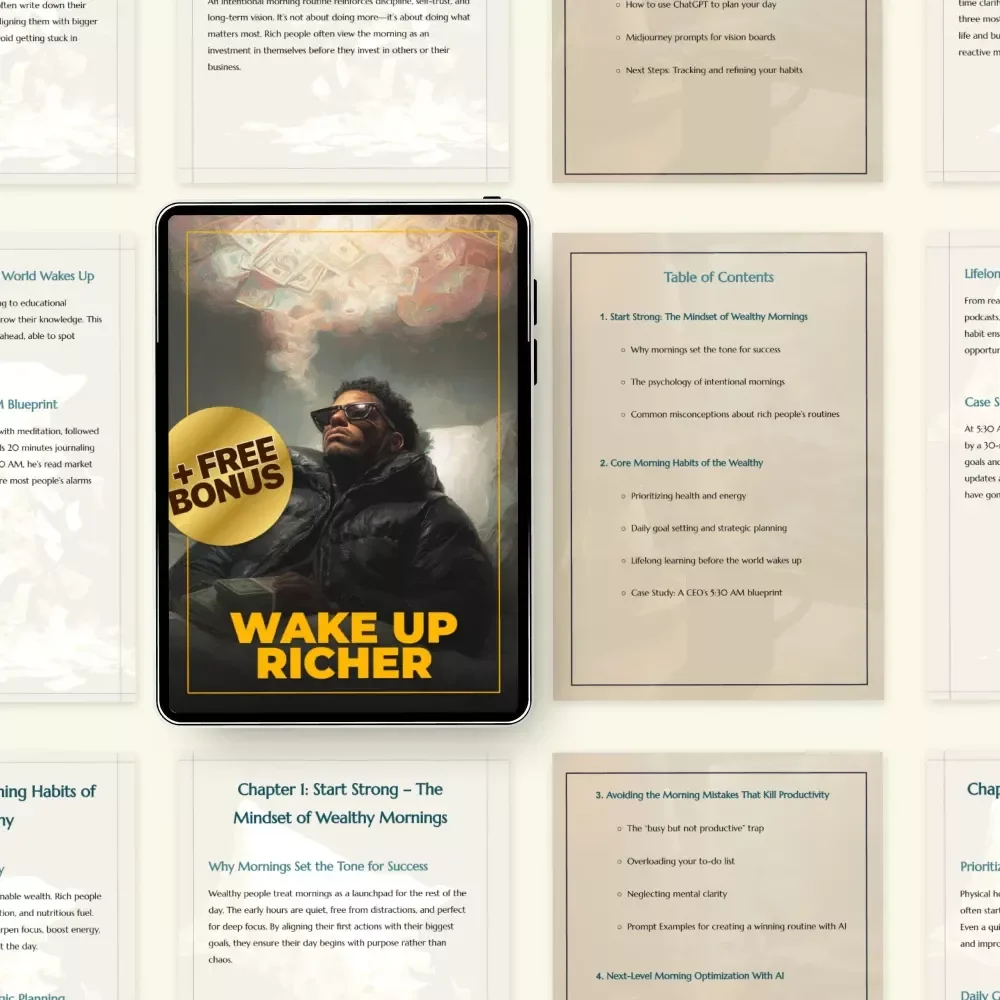 Wake Up Richer: The Ultimate Morning Habits of Rich People Guide to Start Your Day with Wealth-Building Success