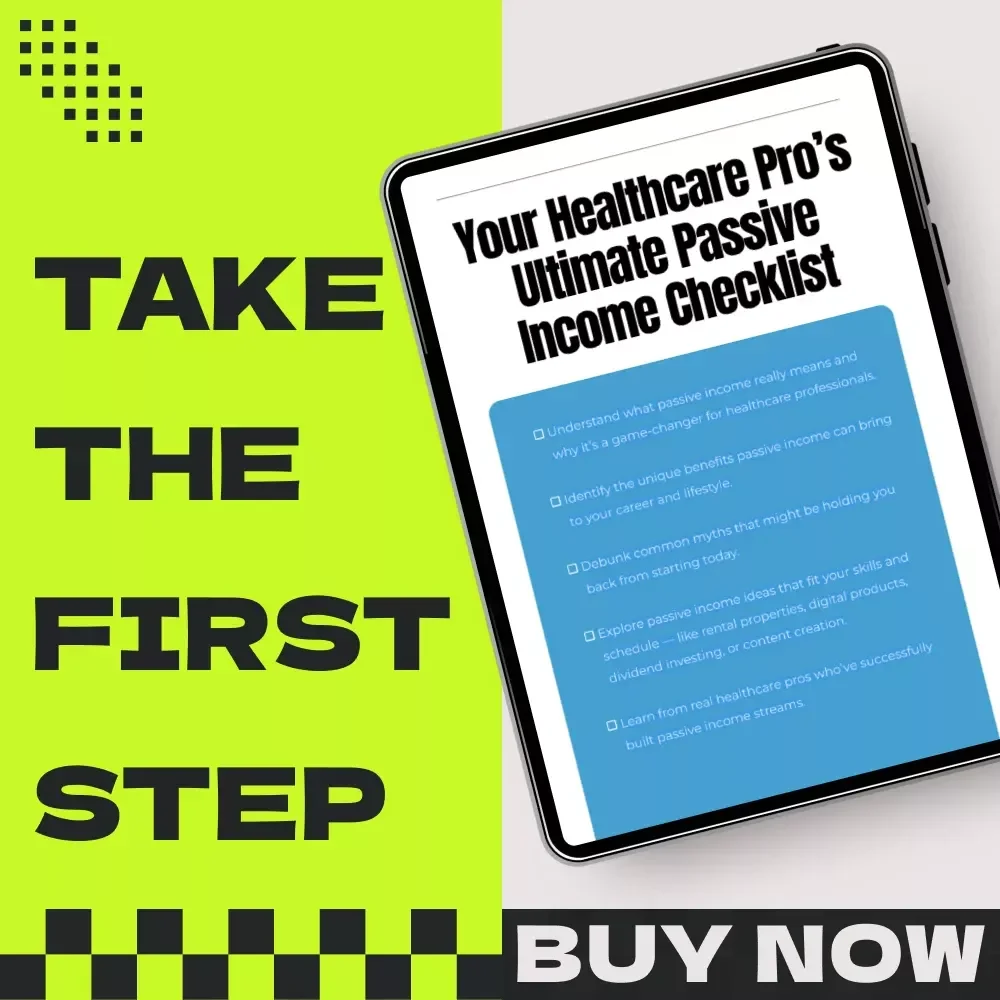 Your Healthcare Pro’s Ultimate Passive Income Checklist | Passive income for healthcare professionals Digital Download | Financial Freedom Planner for Nurses, Doctors & Medical Providers