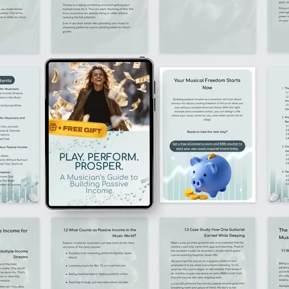 Play. Perform. Prosper. – A Practical Guide to Passive Income for Musicians and Performers | Digital Download eBook for Creative Artists