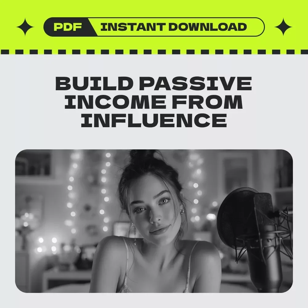 The Influencer’s Guide to Earning Passive Income – Passive Income for Social Media Influencers Digital Download Guide for Creators & Content Entrepreneurs