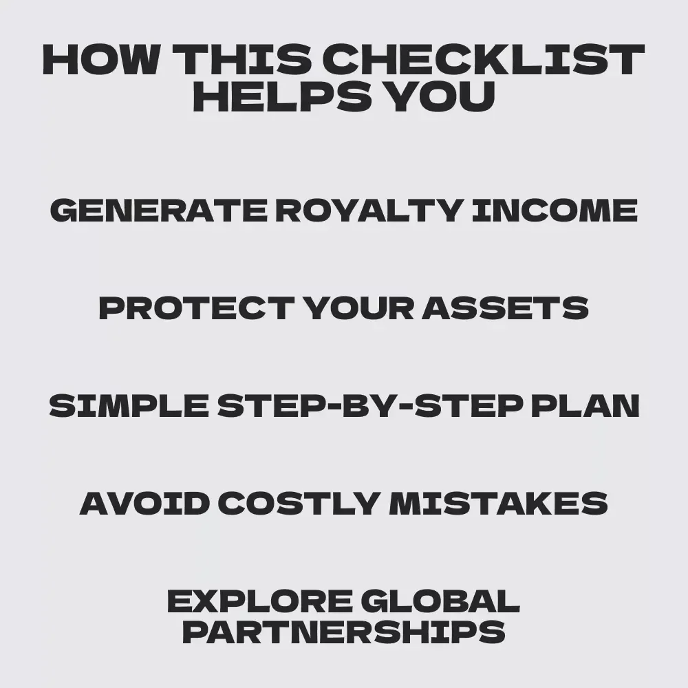 Your Quick-Start Checklist to Earning Passive Income from Intellectual Property