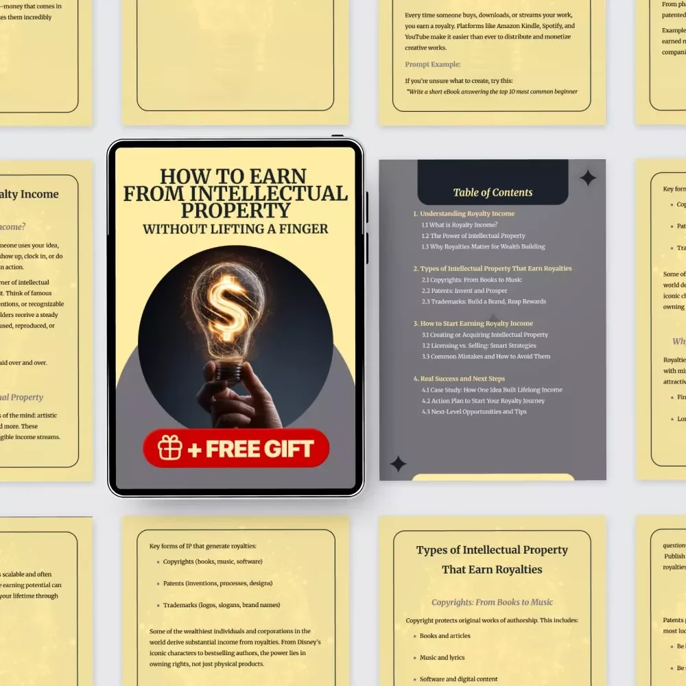 How to Earn from Intellectual Property Without Lifting a Finger: A Comprehensive Guide to Earning Royalty Income from Intellectual Property