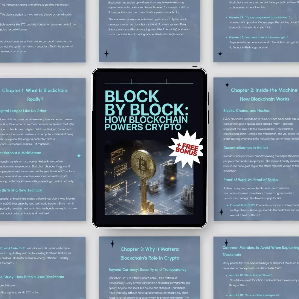 Block by Block: How Blockchain Powers Crypto – Beginner-Friendly Guide to Understanding How Blockchain Powers Crypto, Bitcoin, Smart Contracts & Decentralization