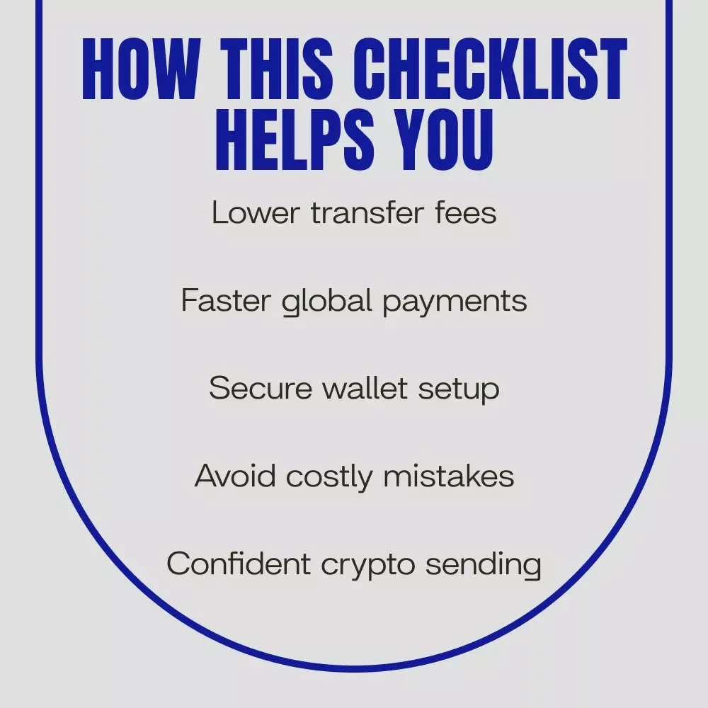 Your Easy Crypto Remittance Starter Checklist – Remittances using cryptocurrency Made Simple for Beginners, Secure & Low-Fee Money Transfers Guide, Instant Digital Download