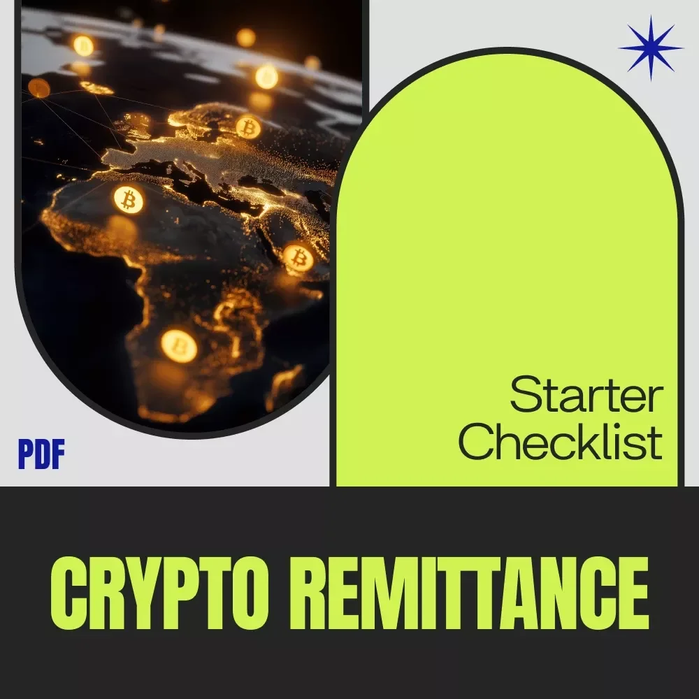Your Easy Crypto Remittance Starter Checklist – Remittances using cryptocurrency Made Simple for Beginners, Secure & Low-Fee Money Transfers Guide, Instant Digital Download