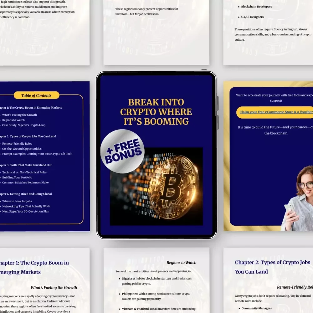 Break Into Crypto Where It’s Booming – The Ultimate Guide to Crypto Jobs in Emerging Markets | Remote & Global Blockchain Career Starter Kit