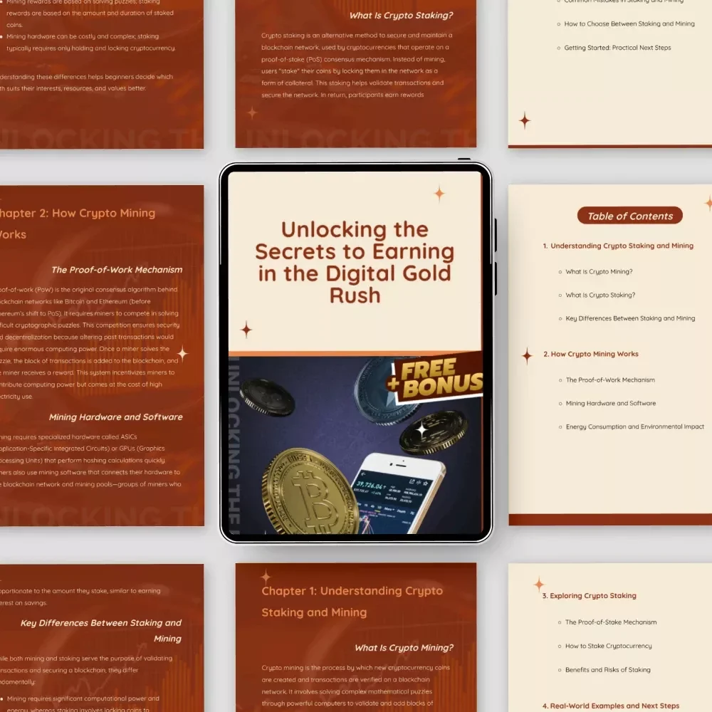 Unlocking the Secrets to Earning in the Digital Gold Rush: Crypto Staking vs Mining Guide