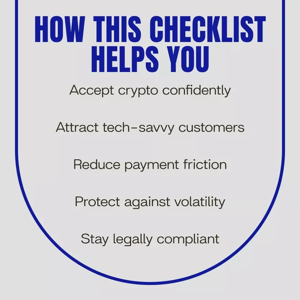 Your Crypto-Ready Local Business Checklist | Local businesses accepting crypto Digital Download Guide for Small Business Owners & Retailers