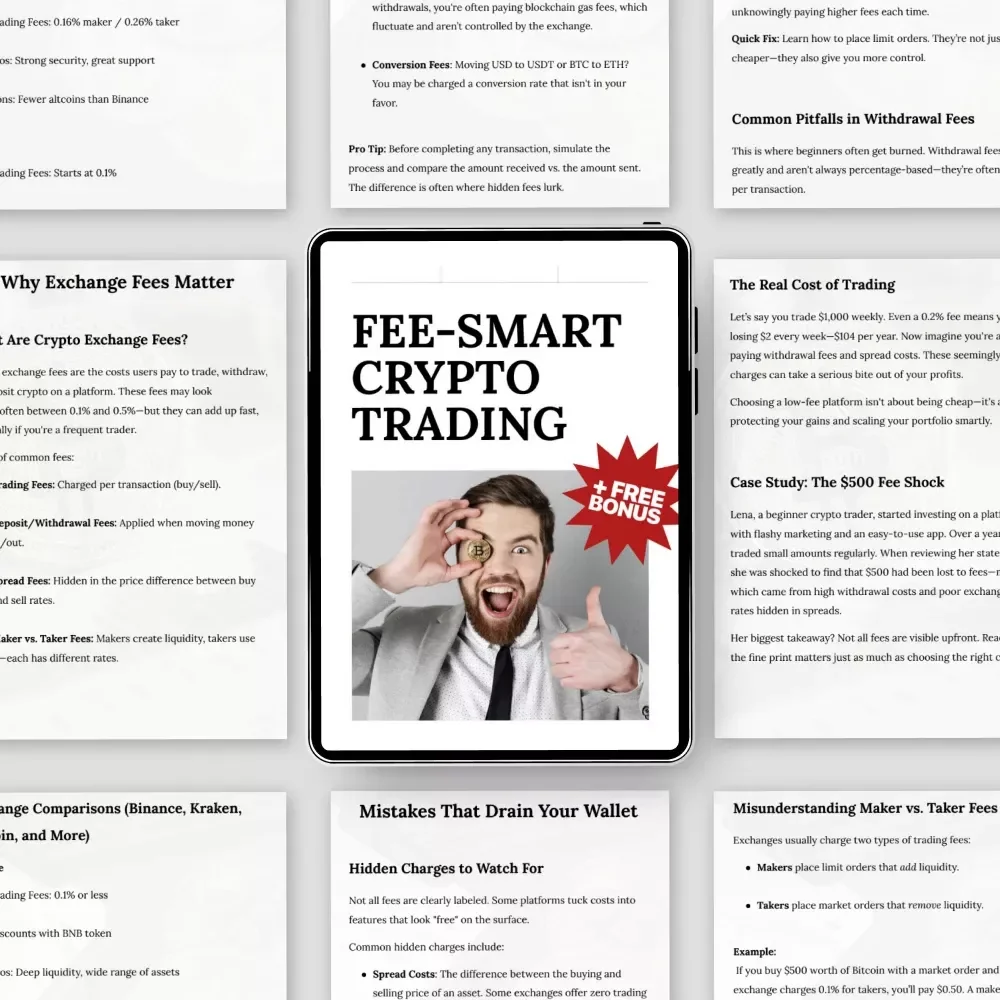 Fee-Smart Crypto Trading – Guide to the Best crypto exchanges for low fees | Cut Trading Costs, Compare Binance Kraken KuCoin & More, Digital Download