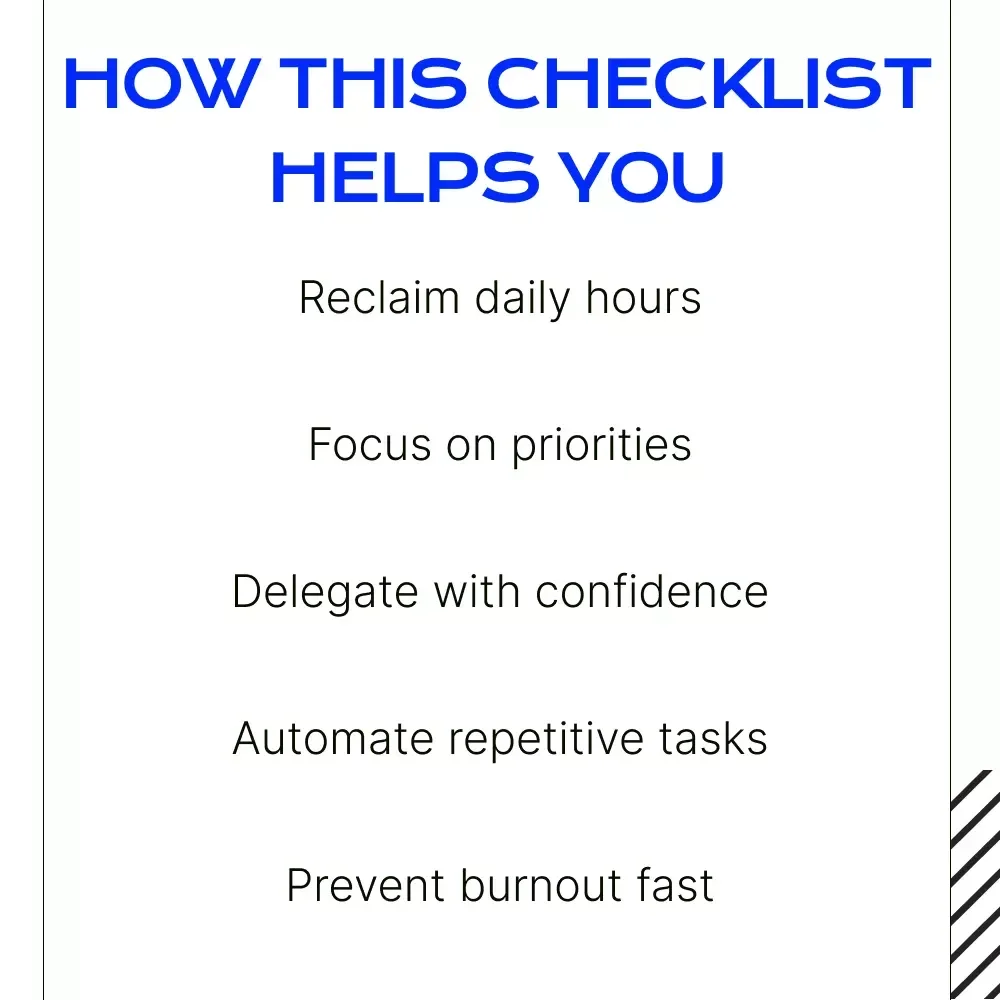 The Time-Rich Entrepreneur Checklist | Time-Saving Strategies for High-Income Entrepreneurs | Weekly Productivity & Scaling System Digital Download