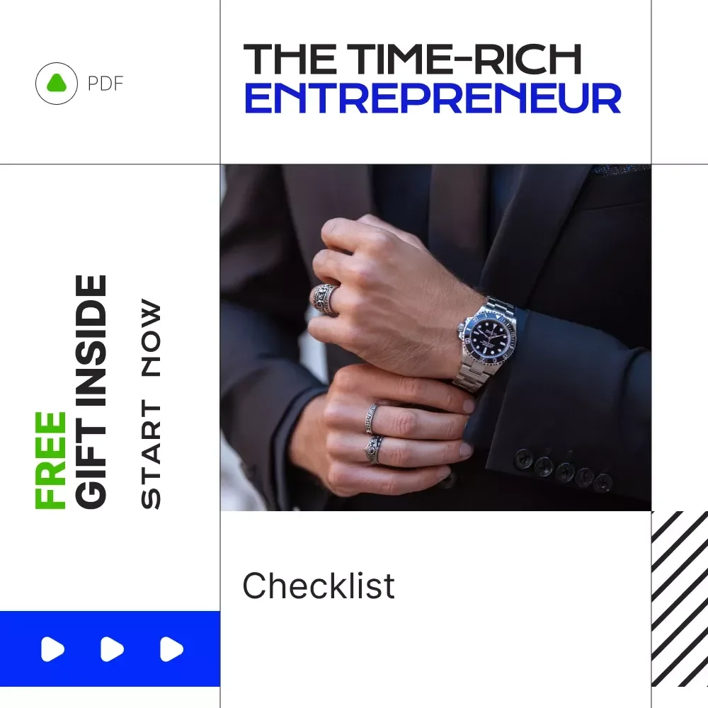 The Time-Rich Entrepreneur Checklist | Time-Saving Strategies for High-Income Entrepreneurs | Weekly Productivity & Scaling System Digital Download