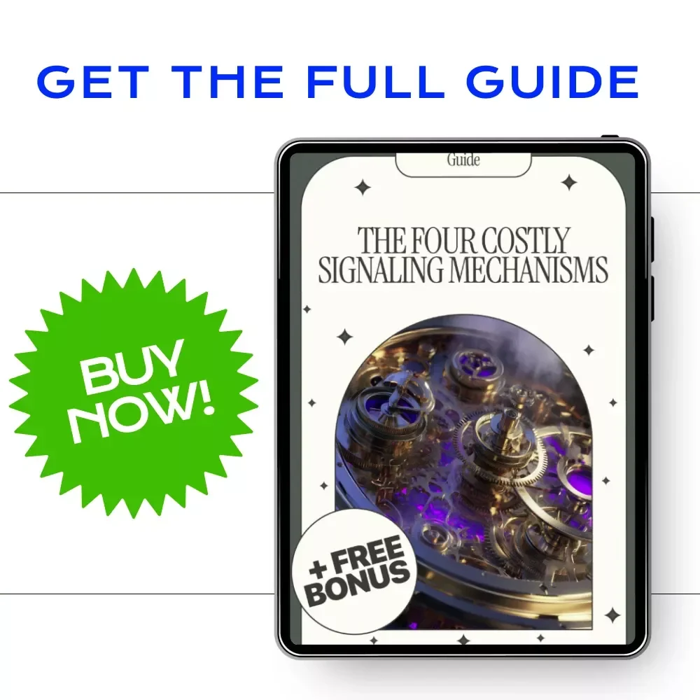 The Four Costly Signaling Mechanisms Guide: Luxury, Education, Social Media & AI Insights