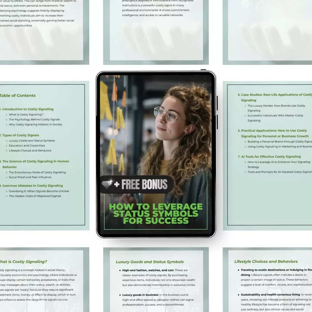How to Leverage Status Symbols for Success: Unlock the Power of Costly Signaling to Propel Your Personal and Business Growth