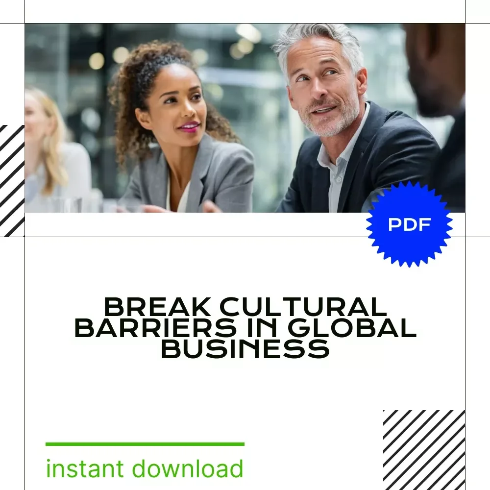Overcoming Business Barriers Checklist | Business Barriers Due to Culture | Cross-Cultural Strategy & Global Market Entry Digital Download