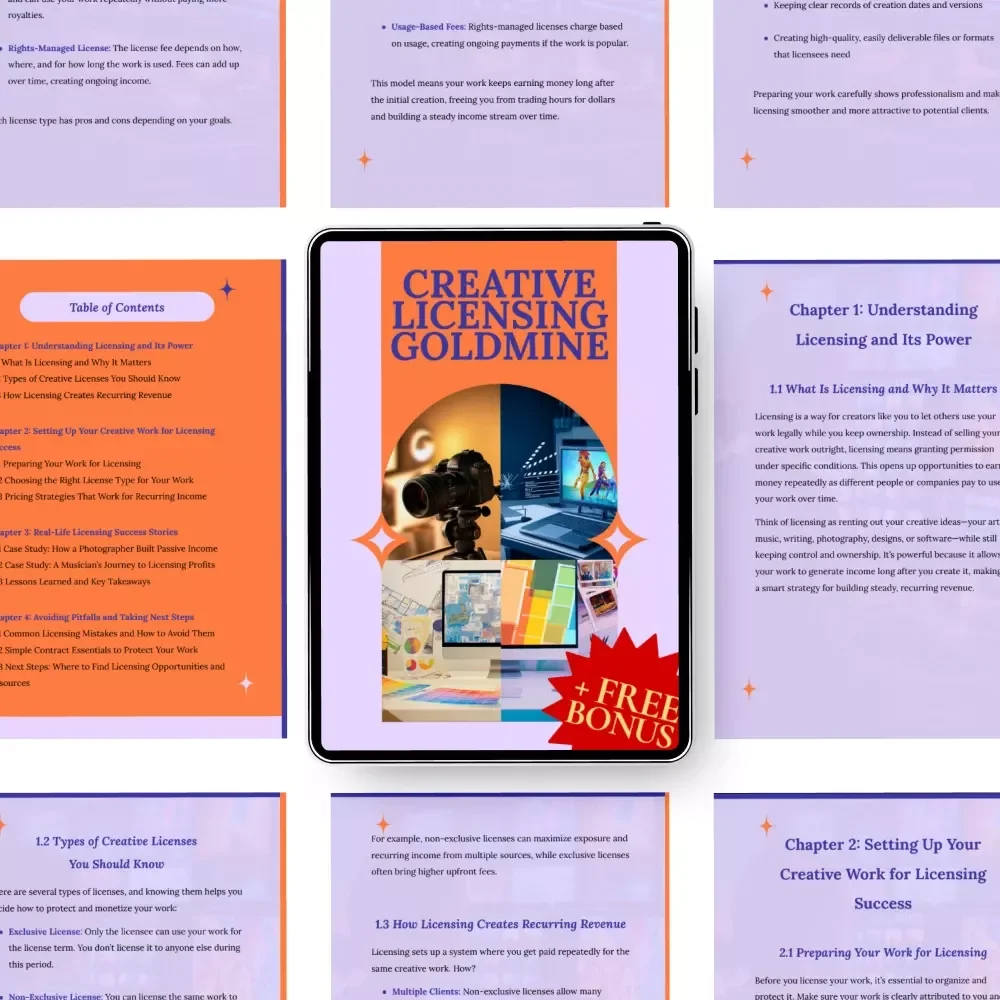 Creative Licensing Goldmine: Unlock Recurring Revenue by Licensing Your Creative Work