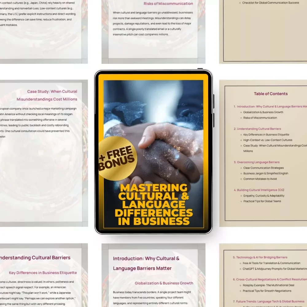Mastering Cultural & Language Differences in Business: A Practical eBook Guide to Global Communication & Cross-Cultural Success