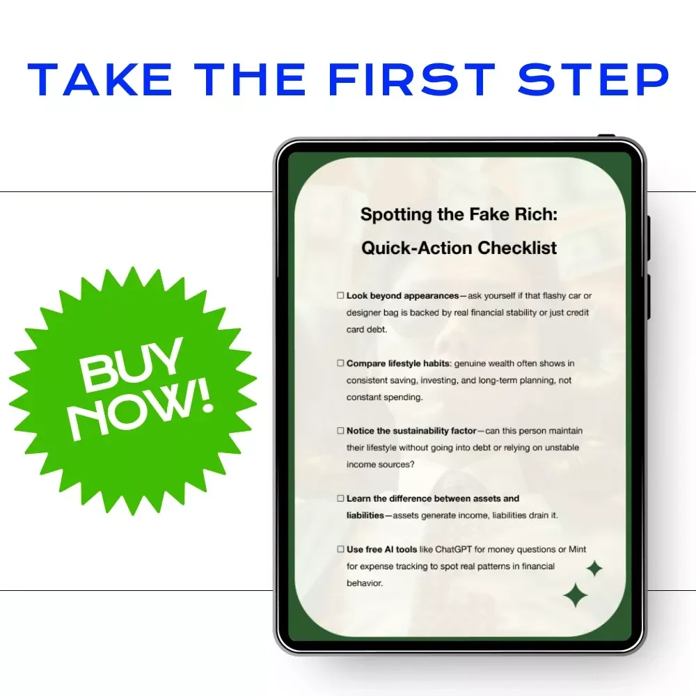 Spotting the Fake Rich: Quick-Action Checklist – Identify Fake Wealth & Build True Financial Freedom