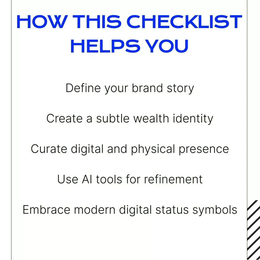 Wealth Signaling Mastery Checklist: Signal Smart, Not Loud – A Guide to Quiet Luxury and Subtle Success