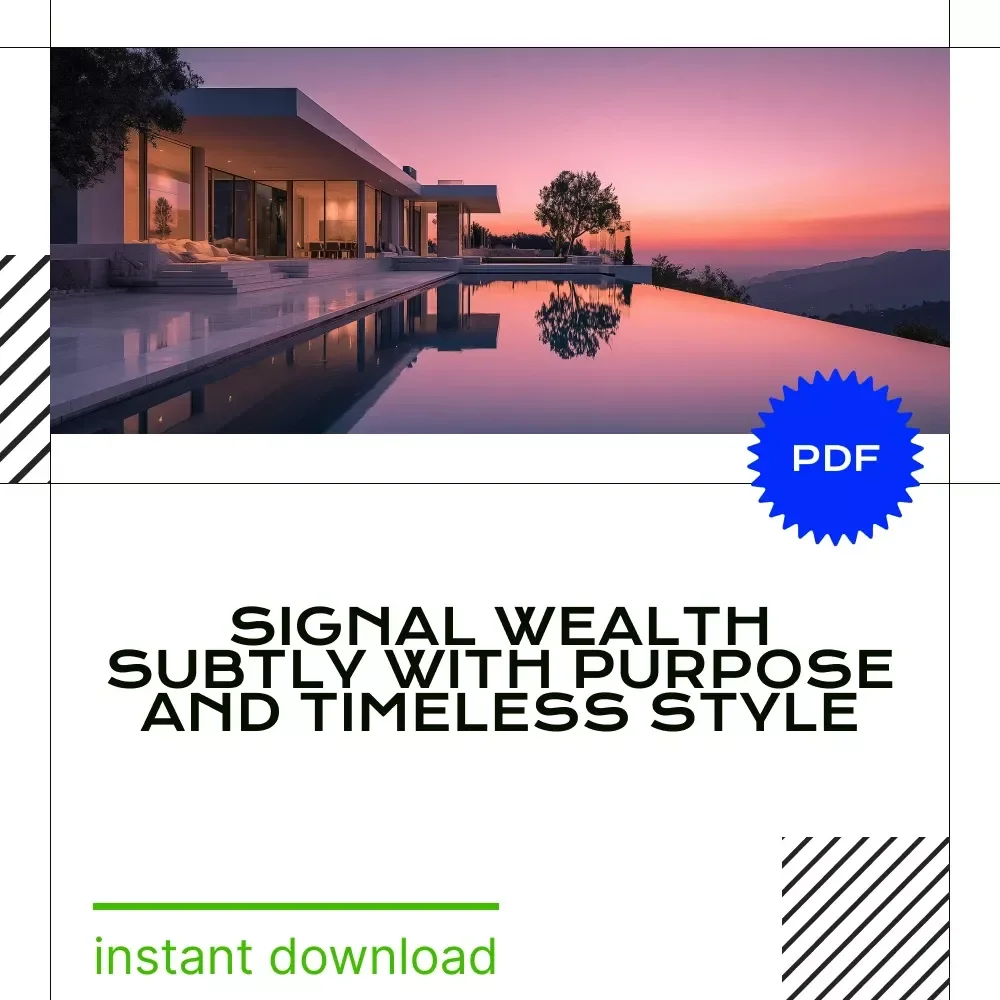 Wealth Signaling Mastery Checklist: Signal Smart, Not Loud – A Guide to Quiet Luxury and Subtle Success