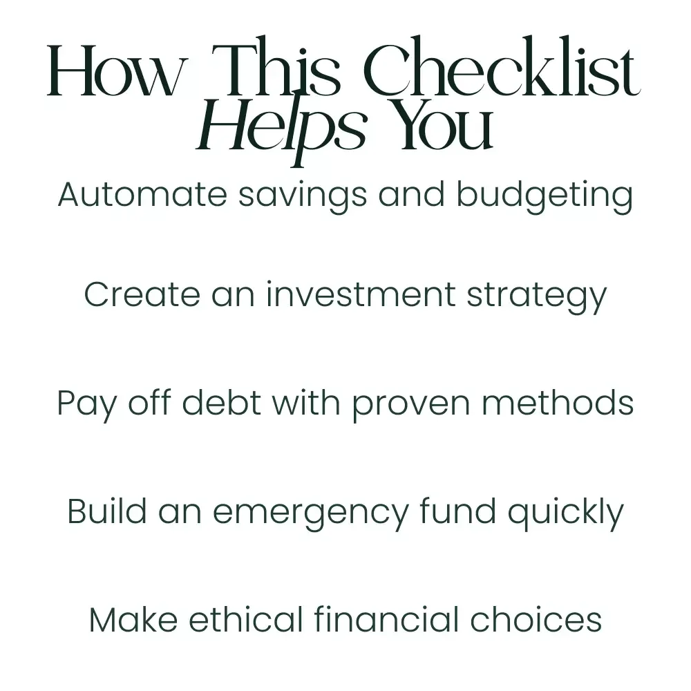 Millennial Money Mastery Checklist: Your Guide to Taking Control of Your Finances