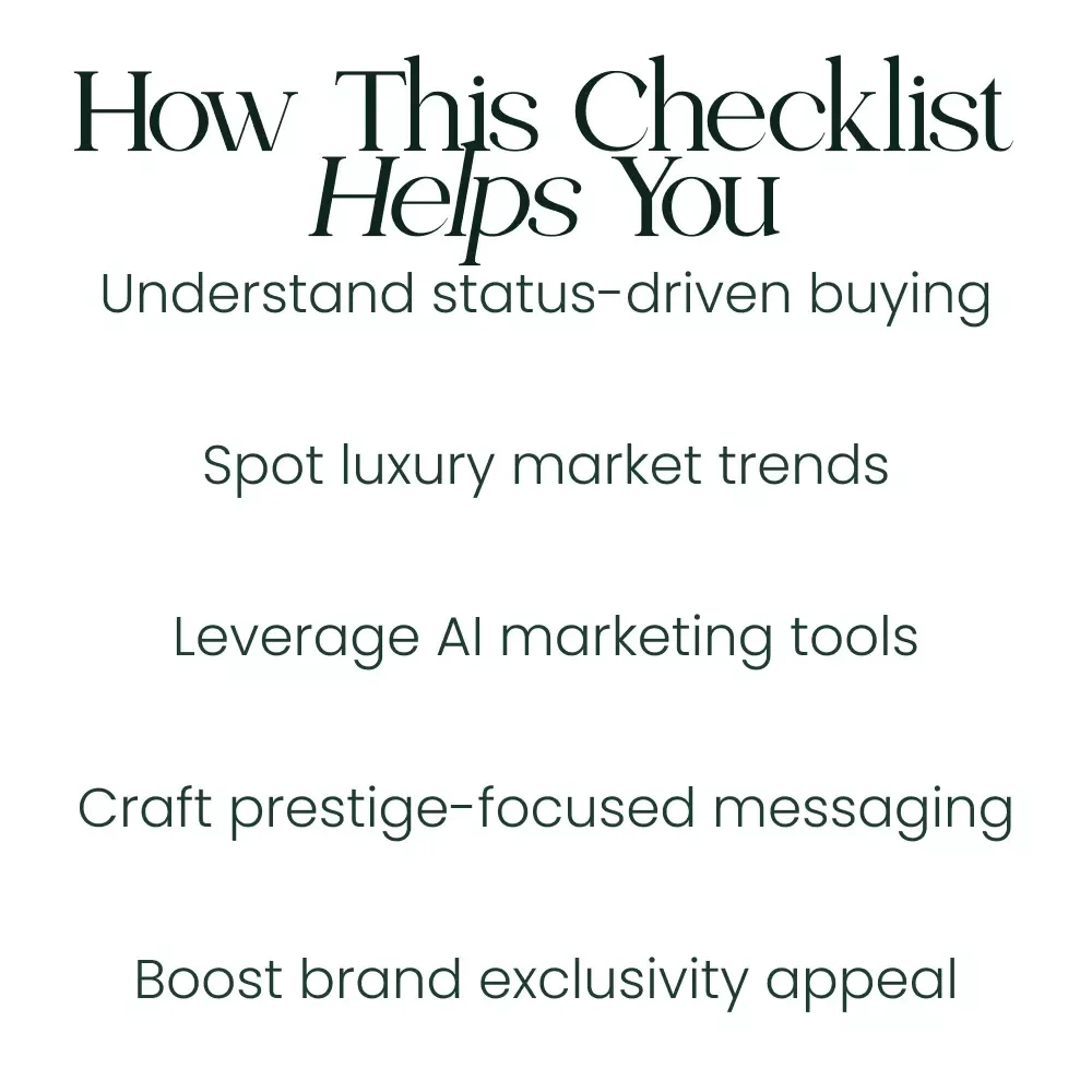 Conspicuous Consumption: Actionable Steps for Understanding and Marketing It – Printable Checklist on Conspicuous Consumption in Economics for Luxury Branding & Digital Strategy