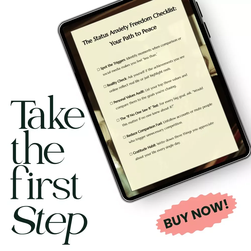 The Status Anxiety Freedom Checklist: Your Path to Peace - Digital Download for Overcoming Status Anxiety