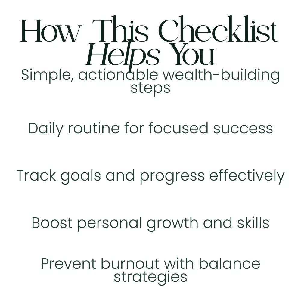 The Daily Success Checklist - A Practical Guide to Building Wealthy Habits