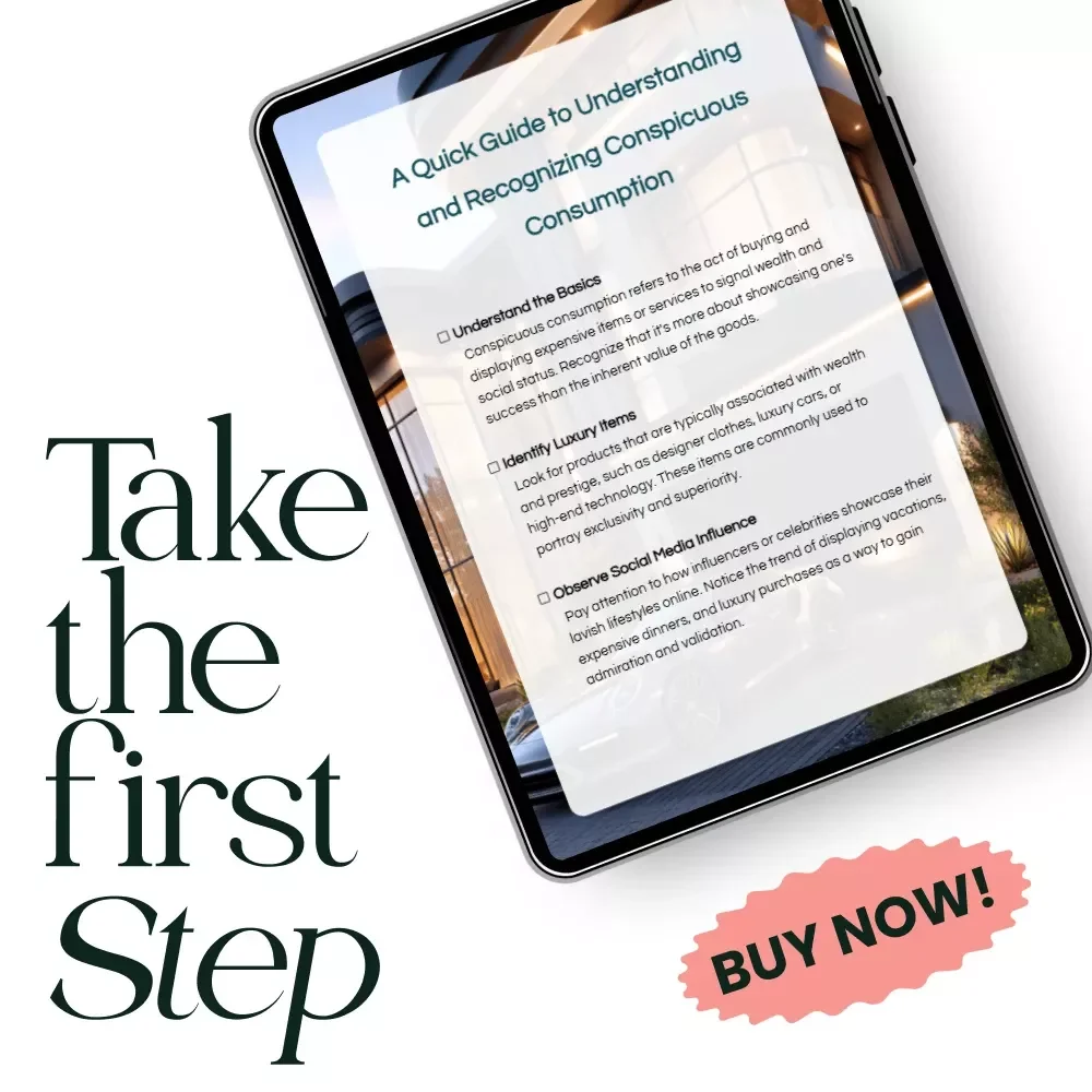 A Quick Guide to Understanding and Recognizing Conspicuous Consumption - Digital Download Checklist