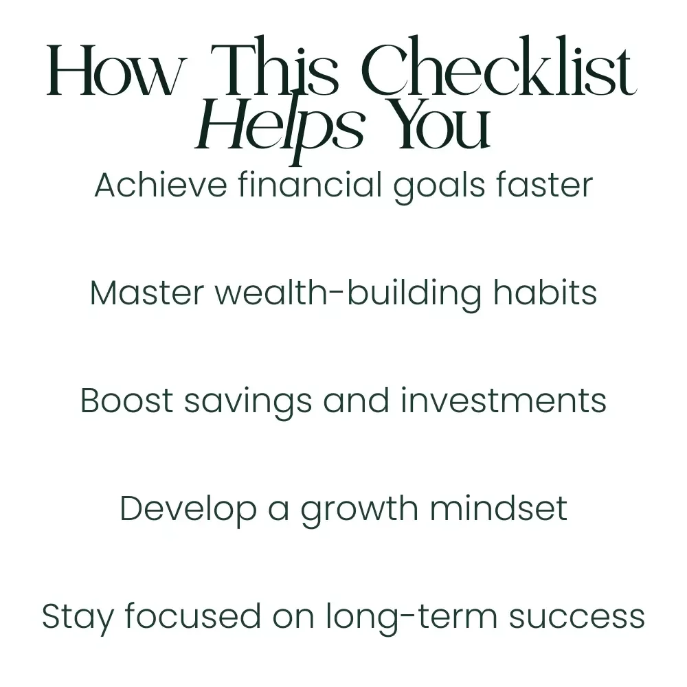 Millionaire Moves Checklist - Your Step-by-Step Guide to Making a Million Dollars