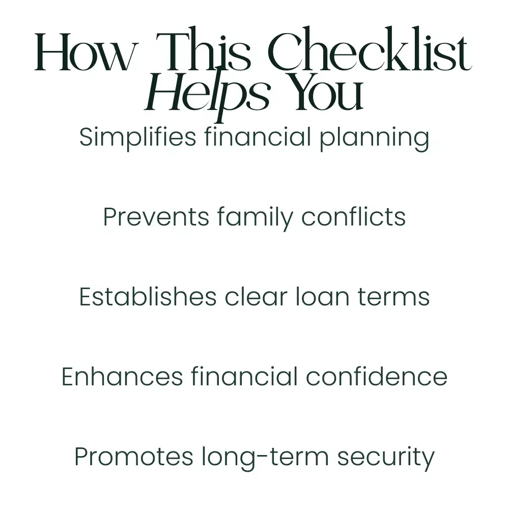 Bank of Mum and Dad Checklist - Manage Financial Help for Your Family with Confidence
