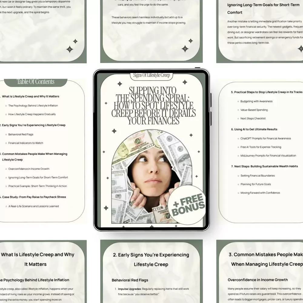 Slipping into the Spending Spiral: How to Spot Lifestyle Creep Before It Derails Your Finances - eBook Guide