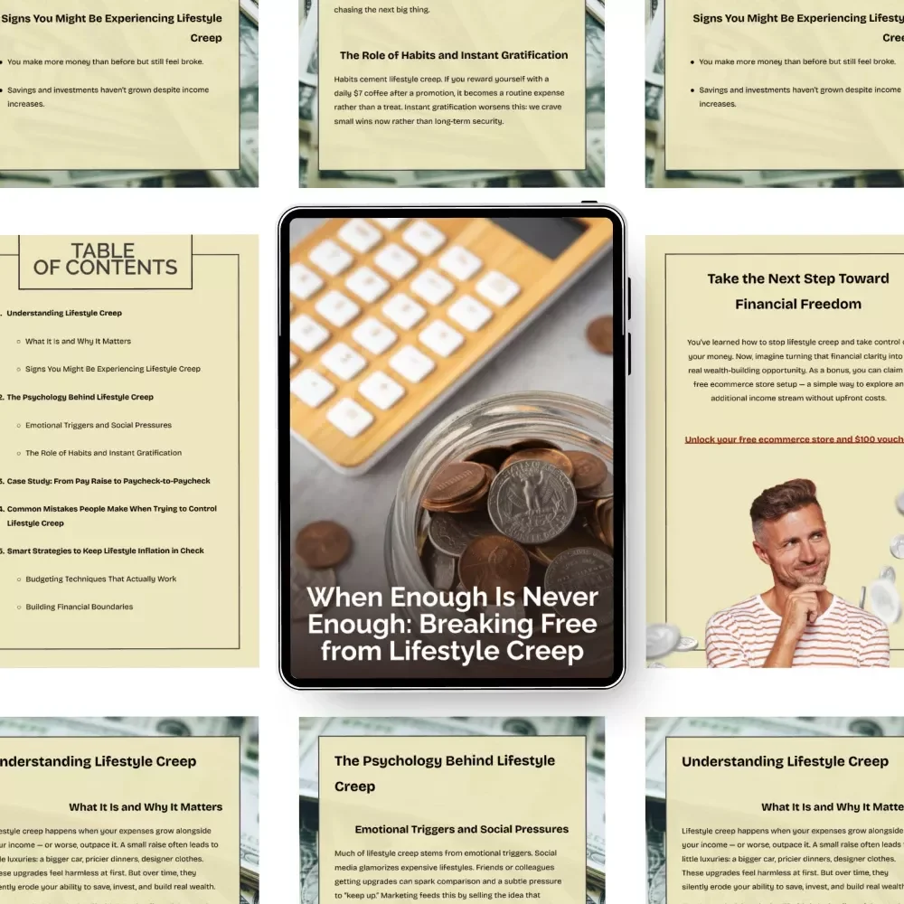 When Enough Is Never Enough: Breaking Free from Lifestyle Creep - A Comprehensive eBook Guide to Conquer Lifestyle Inflation and Build Lasting Wealth