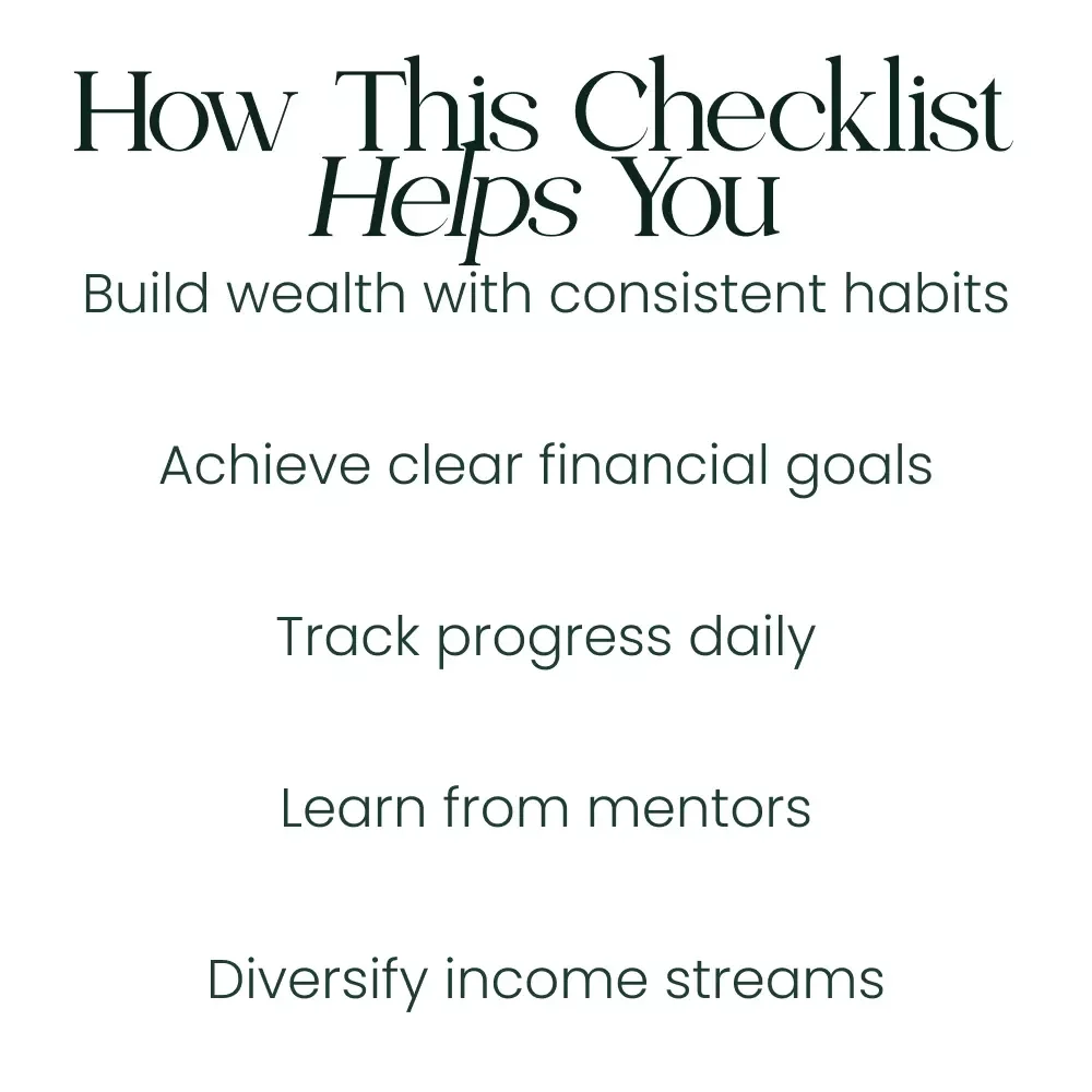 Your Path to Rich Habits: The Essential Checklist for Building Wealth and Financial Success