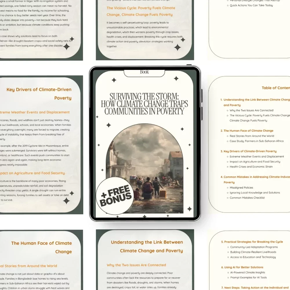 Surviving the Storm: How Climate Change Traps Communities in Poverty - eBook on Climate Change and Poverty