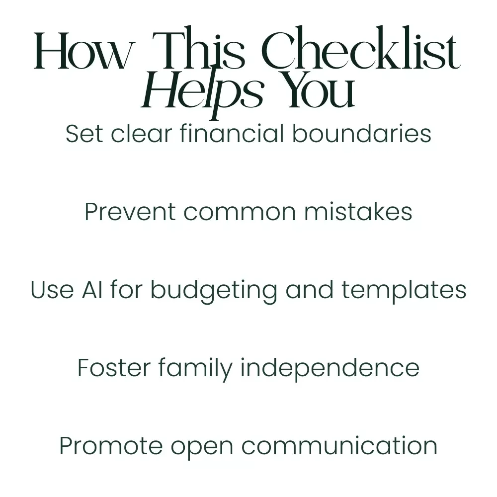Bank of Mom and Dad Action Plan: Support Without Stress - A Practical Guide for Financial Assistance