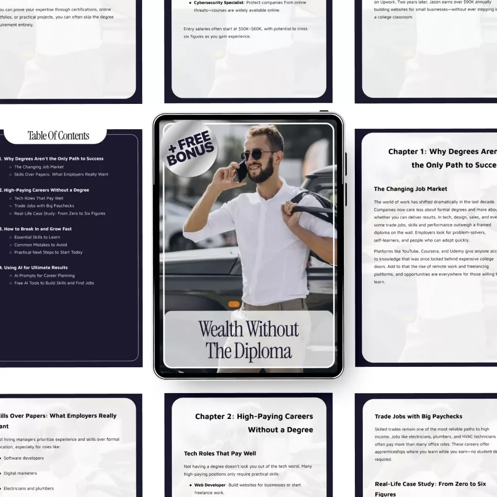 Wealth Without the Diploma: High Paying Careers Without a Degree Guide