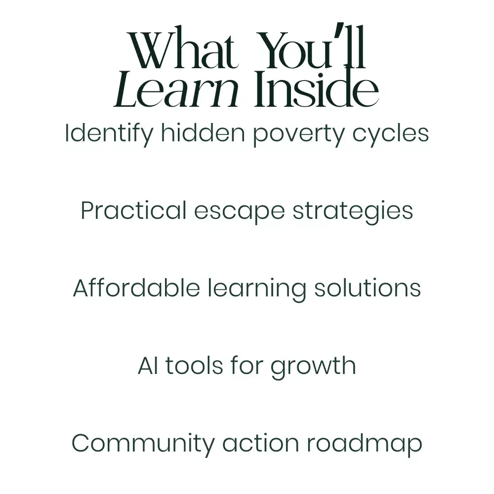 The Poverty Escape Plan: Real Solutions for Real Struggles | eBook Guide to types of poverty traps, Financial Freedom & Practical Action Plan