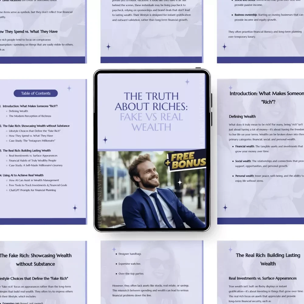 The Truth About Riches: Fake vs Real Wealth - A Digital Guide to Identifying True Wealth
