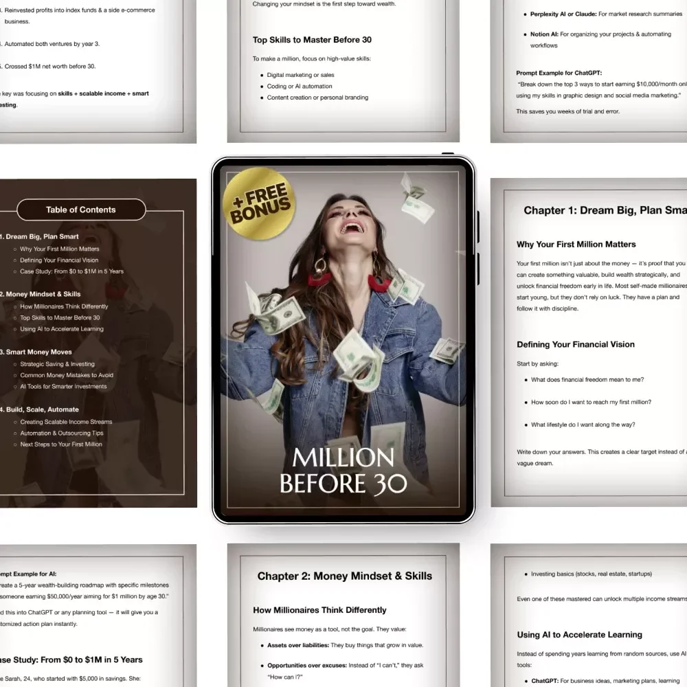 Million Before 30: The Ultimate Guide on How to Make Your First Million Before 30 - Digital Download