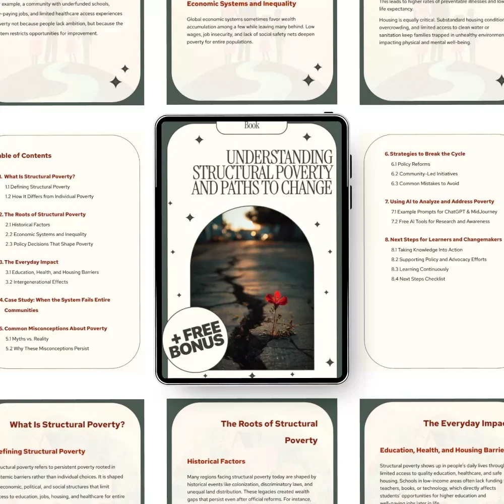Understanding Structural Poverty and Paths to Change | Structural Poverty eBook, Social Justice Guide, Policy & Community Action Digital Download