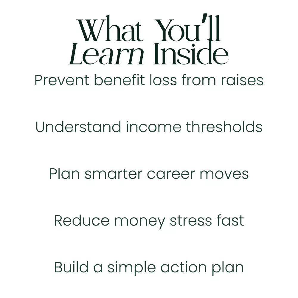 Falling Off the Edge: Understanding the Benefits Cliff and How to Navigate It | Benefits Cliff Financial Planning eBook, Income Threshold Guide, Budget & Career Strategy Digital Download