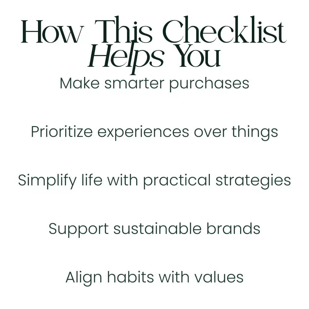 Conscious Consumption: Take Action for a Mindful Lifestyle Checklist for How to Minimize Culture of Conspicuous Consumption | Digital Download Guide