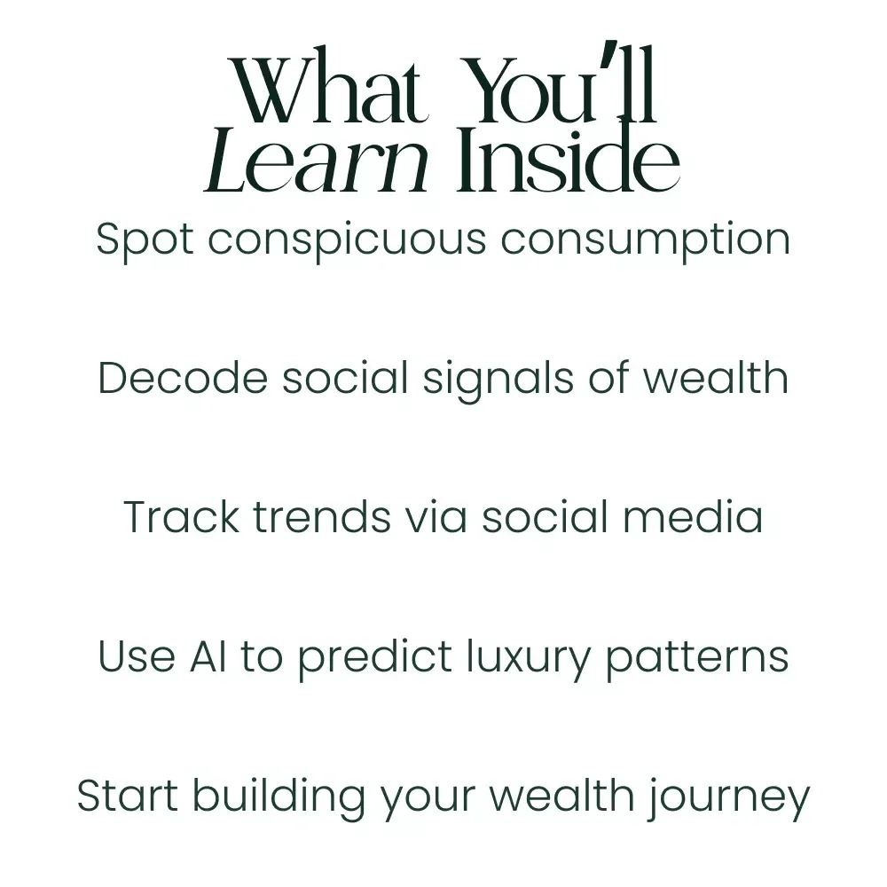 Show Off Your Success: Conspicuous Consumption Real Life Examples Checklist for Luxury Lifestyle & Wealth Building
