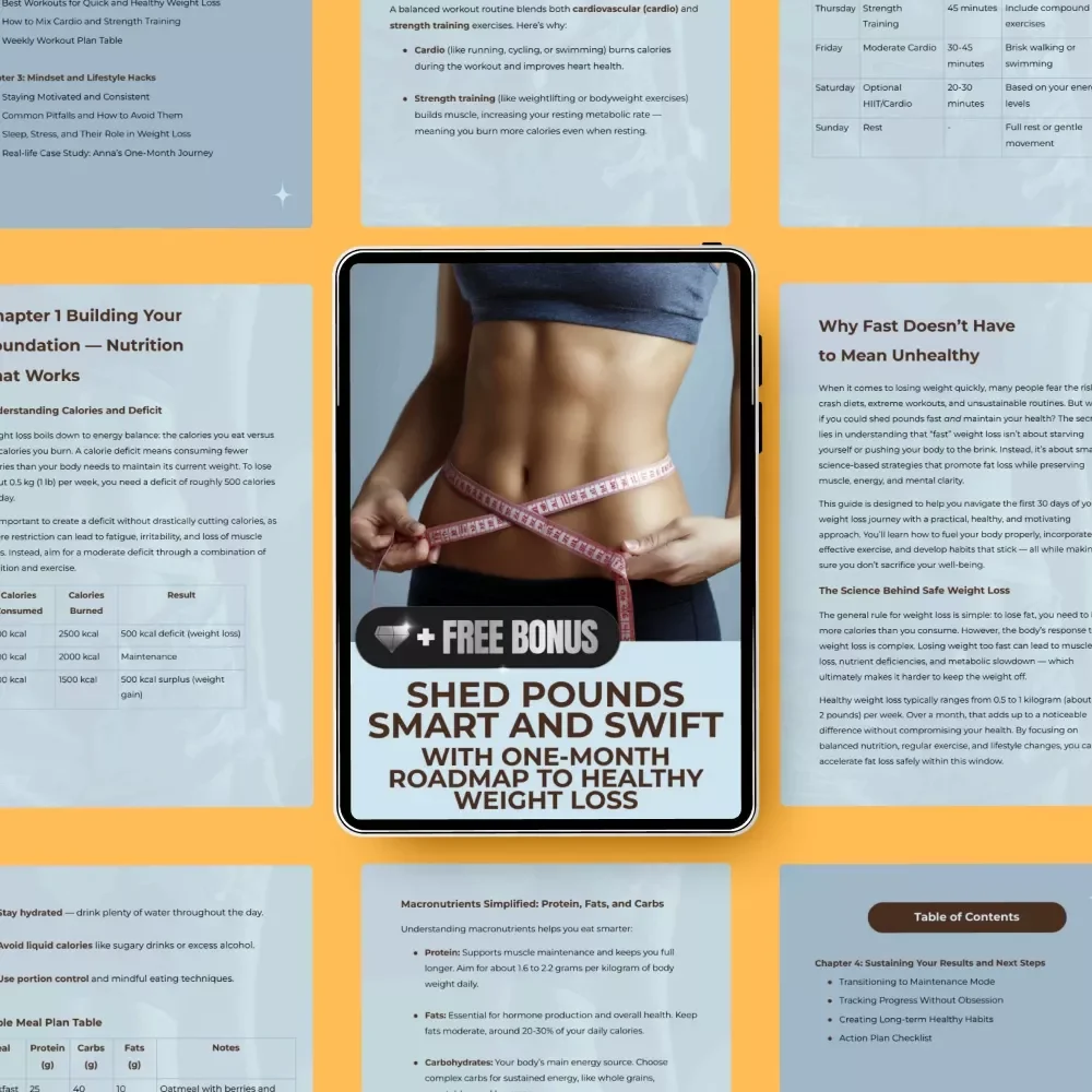 Shed Pounds Smart and Swift with One-Month Roadmap to Healthy Weight Loss - Fast & Healthy Weight Loss eBook
