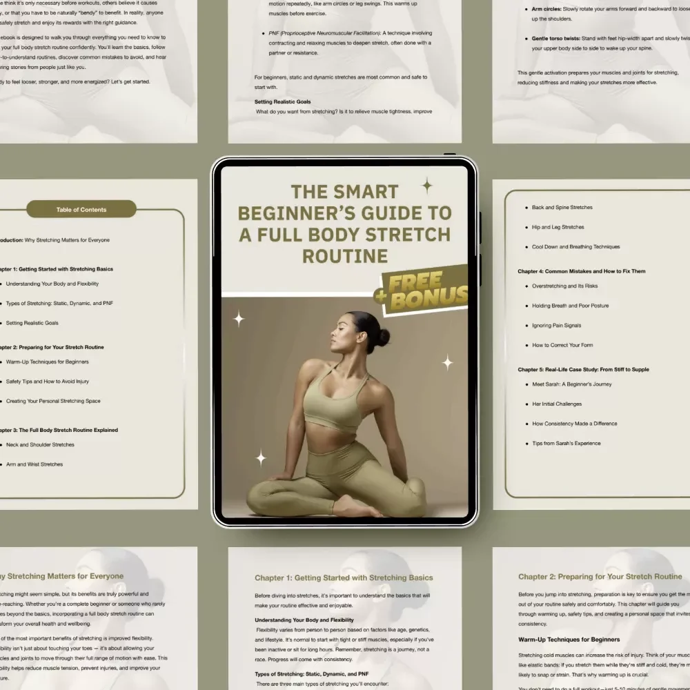 The Smart Beginner’s Guide to a Full Body Stretch Routine - eBook for Flexibility & Health