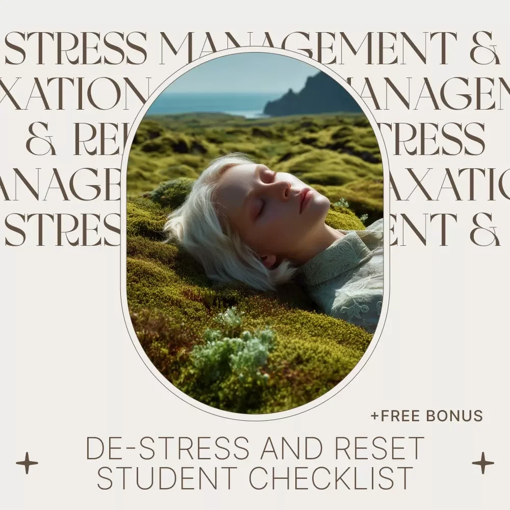 The De-Stress and Reset Student Checklist | Digital Download Student Wellness Checklist, Stress Relief Guide, Study Balance Reset Tool